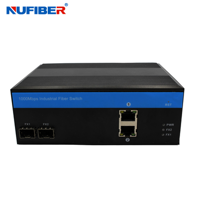2 UTP 2 SFP Managed Industrial Switch , Managed Network Switch Support SNMP WEB
