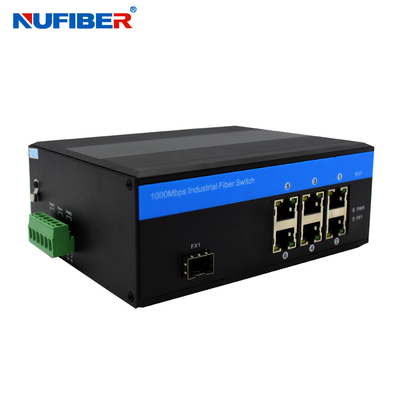 DC9V DC36V Managed Industrial Switch With 6 Port Utp Support SNMP WEB