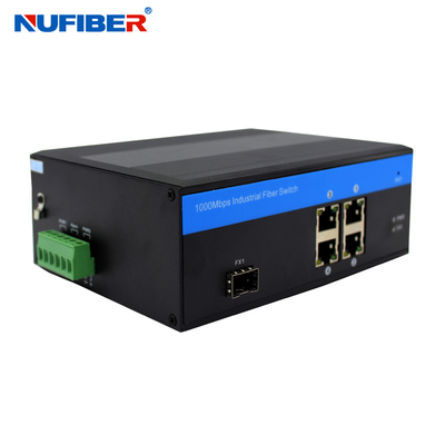 Din Rail 4 RJ45 Managed Industrial Switch 1 SFP Support RSTP