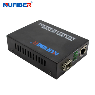 Sfp Fiber Media Converter TX RJ45 To FX SFP IEEE 802.3 Compliant