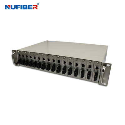 16 Slots 19'' 2U Rackmount Server Chassis For Card Type Media Converter NF-R1600D-2U