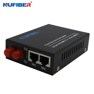 10/100M 2-port Rj45 and 1 fiber port Single-Mode 1310nm dual fiber FC 20km fiber media converter