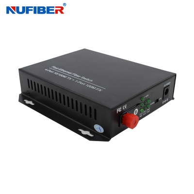 10/100M 4-port Rj45 +1 FC port single fiber Bidi 1310nm/1550nm 20km optical fiber ethernet switch