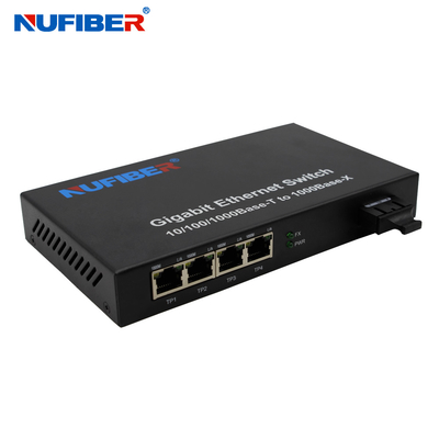 1000M 4-port Rj45+1 fiber port with SM Dual fiber SC 1310nm Optic Fiber Ethernet Switch