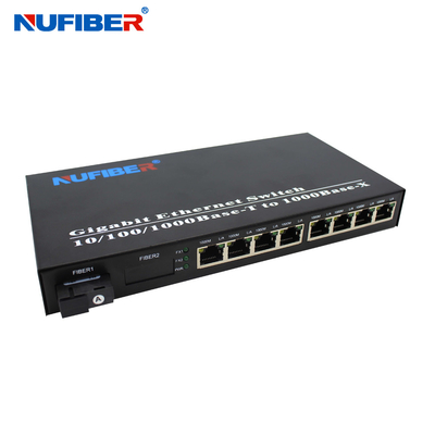 OEM ODM Rj45 8 Port Network Switch With Single Fiber SC 1310nm 1550nm