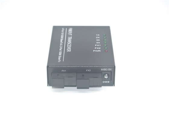 Iron case UTP Fiber Ethernet Switch , 10 100Mbps 4 Port Ethernet Switch