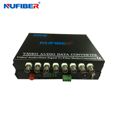 8port BNC Fiber Optic Video Transceiver with Rs485 data port For CCTV NF-8V1D-T/R-F20