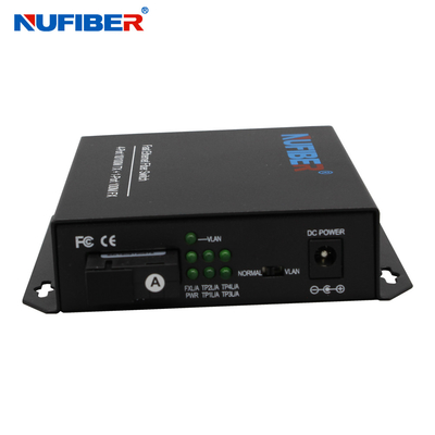 Tx To Fx Commercial Fiber Ethernet Switch With LED Link Status Indicator