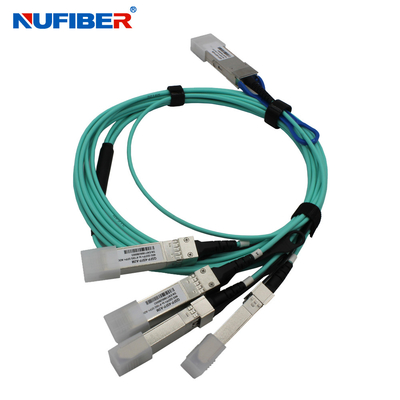 QSFP28 To 4x25G OM3 Active Optical Cable AOC 100G For Storage Area Networks