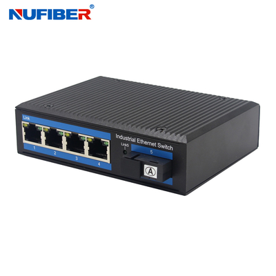 1000M Unmanaged Industrial Switch 4 Port Media Converter Rj45 To Fiber