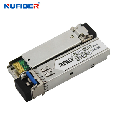 Hot Pluggable 1310nm 20KM 1.25G SFP Module With Duplex LC Connector