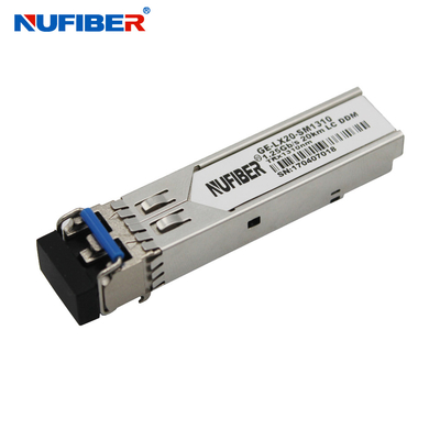 Hot Pluggable 1310nm 20KM 1.25G SFP Module With Duplex LC Connector