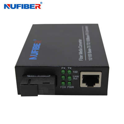 Simplex 1310nm 1550nm 20km SC Fiber Media Converter