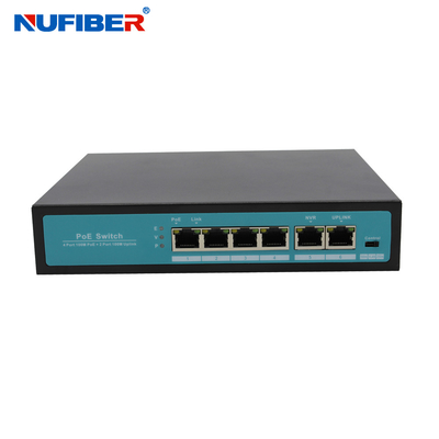 10/100 Mbps 6 Port 30W POE Ethernet Switch With Iron Case