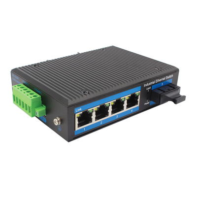 IP40 4 Port Din Rail Gigabit Ethernet Fiber Media Converter