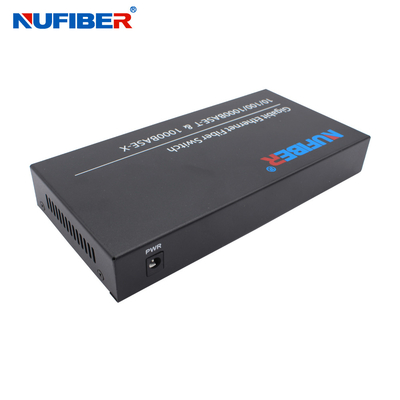 4 1000M To 2 SFP Port Gigabit Ethernet Switch With Iron Case