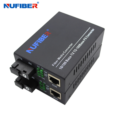 10/100M Fiber Media Converter Single Mode Simplex 1310nm / 1550nm 20km SC