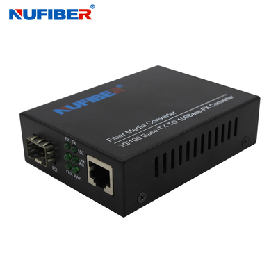 10/100M SFP To UTP Fiber Media Converter , SFP To RJ45 Optical Media Converter