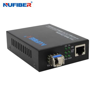 10/100M SFP To UTP Fiber Media Converter , SFP To RJ45 Optical Media Converter