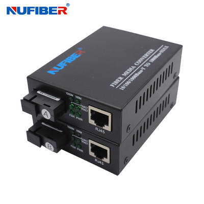 10/100/1000M Fiber Media Converter Simplex SM 1310nm/1550nm 20km SC