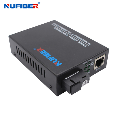 10/100/1000M Fiber Media Converter Simplex SM 1310nm/1550nm 20km SC