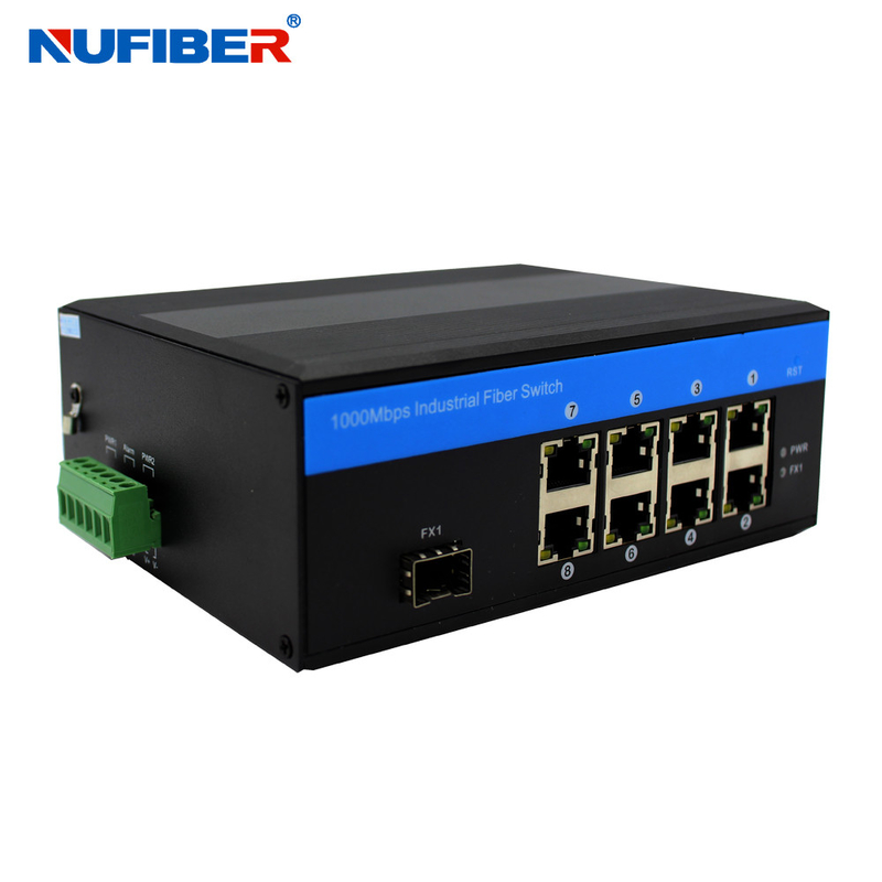 DC48V Managed Industrial Ethernet Switch 8 Port NF518GMP-SFP
