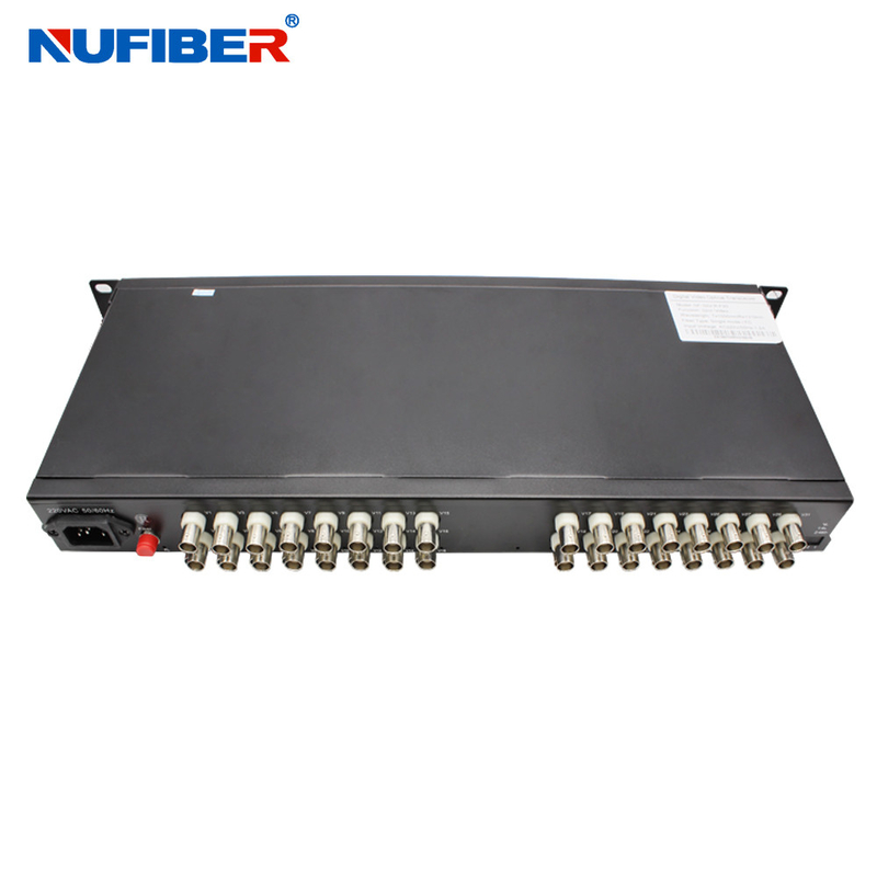 20km Fiber Optic Video Converter , 32BNC 1080p Fiber Video Transmitter
