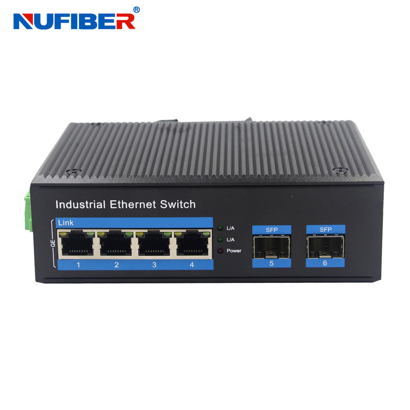 Lightning Protection Unmanaged Industrial Switch 1000M Din Rail Ethernet Switch
