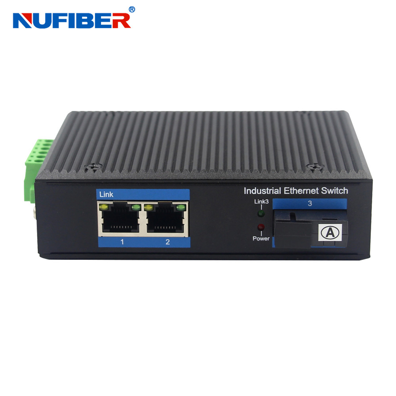 NuFiber 1310nm 100base Fx Media Converter 2 Port Poe Ethernet Switch