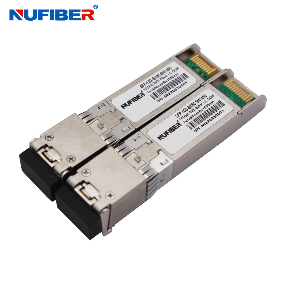 10G Bidi 80km SFP Module 10G SFP+ Simplex 1490 / 1550nm LC SFP ...