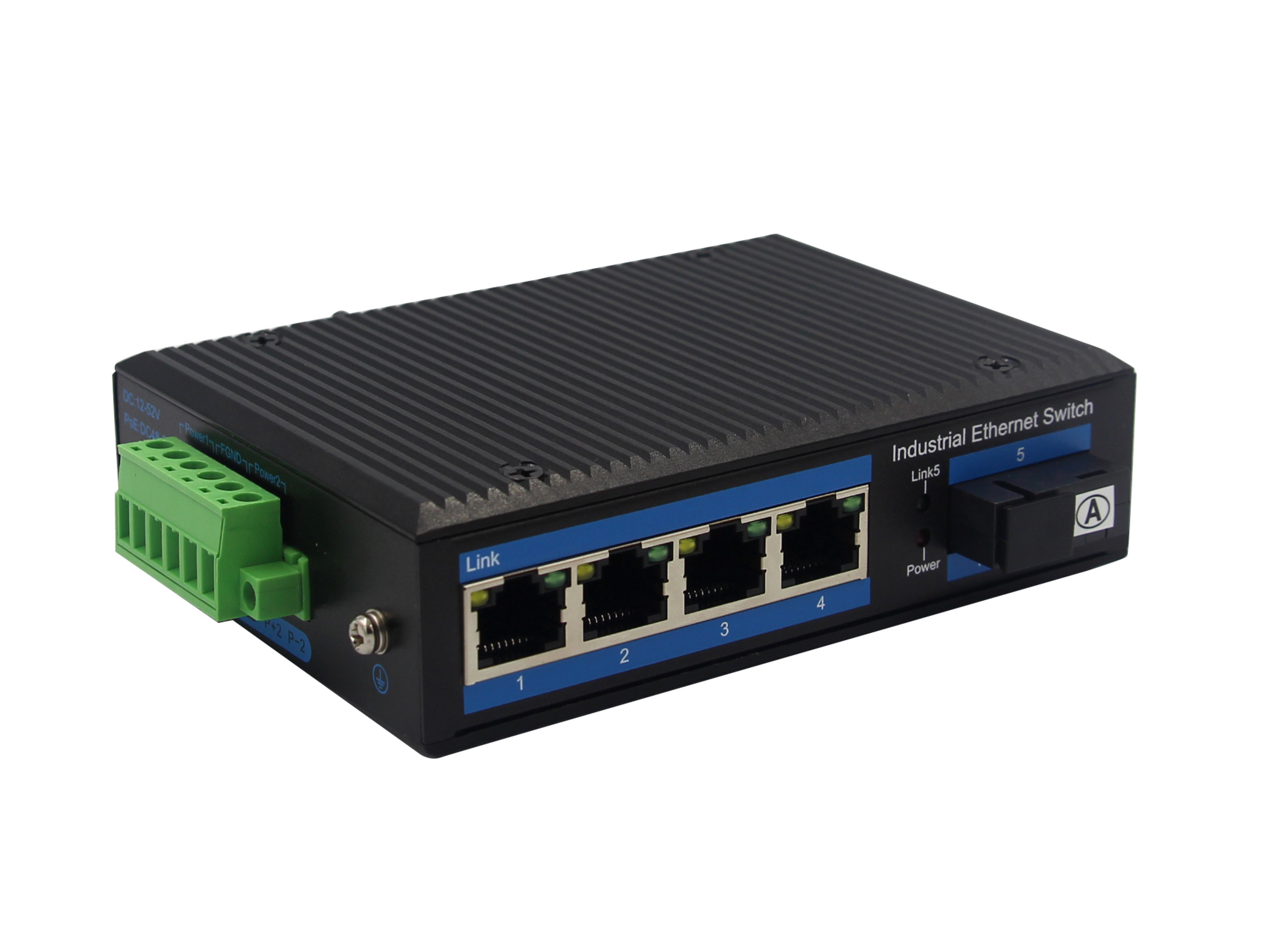 10/100/1000M 4 Ports RJ45 To Fiber Converter Simplex 1310nm / 1550nm SC ...