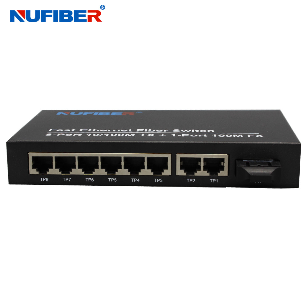 Multimode RJ45 Fiber Optic Switch 8 Port Gigabit Switch