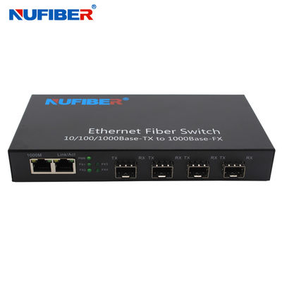 10/100/1000M SFP Ethernet Switch 4 SFP to 2 RJ45 Port Gigabit SFP RJ45 ...