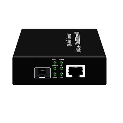 OEM 10G SFP+ to RJ45 Optical Media Converter DC12V 5G/10G UTP to Fiber ...