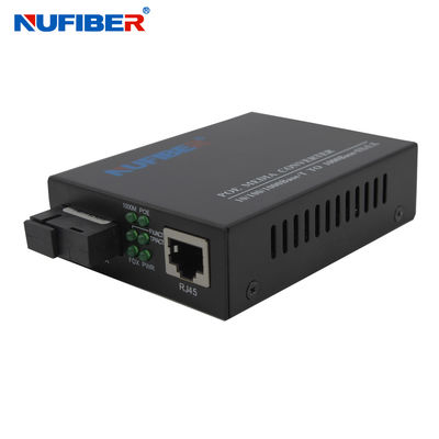 Sc Rj45 Gigabit Dual Fiber SC To RJ45 Media Converter POE 30w For CCTV IP Camera