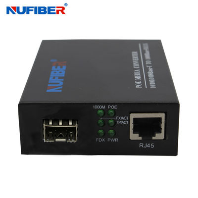 Sfp28 To Rj45 SFP To RJ45 30W Gigabit POE Fiber Converter For CCTV Network
